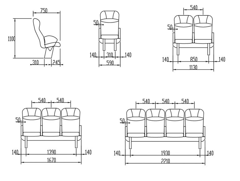 TRA-04 FERRY SEATS DRAWING