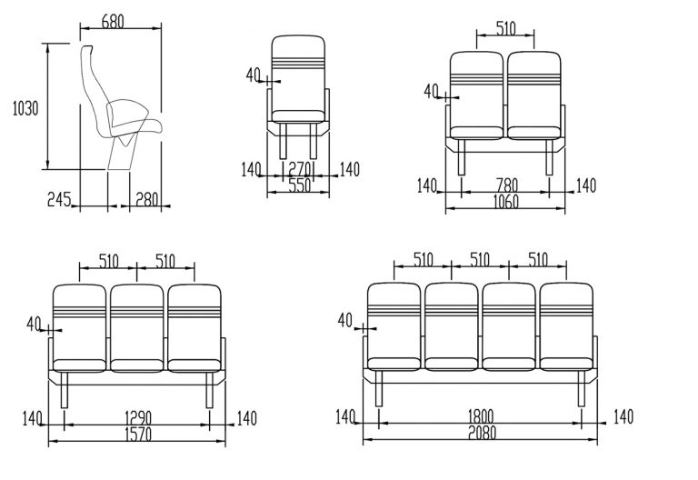TRA-05 FERRY SEATS DRAWING